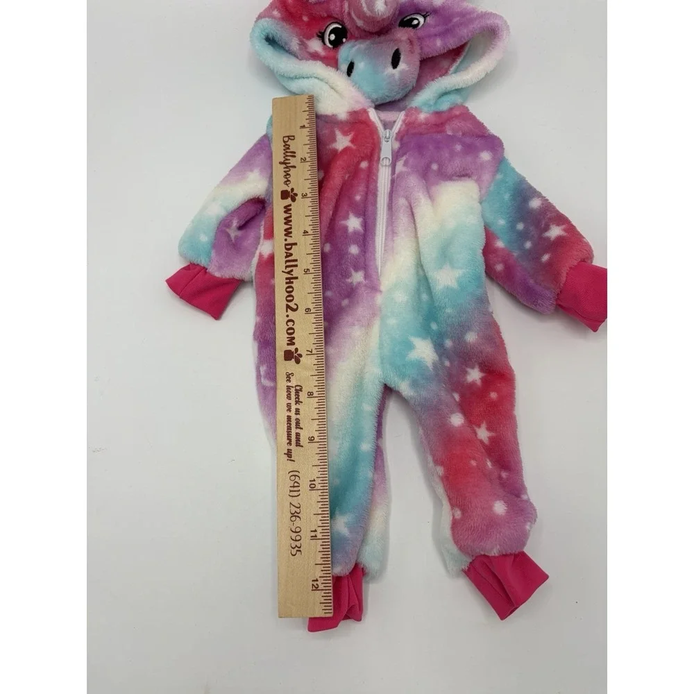 Footed‎ Pajama Unicorn Outfit For Dolls Medium 14-18